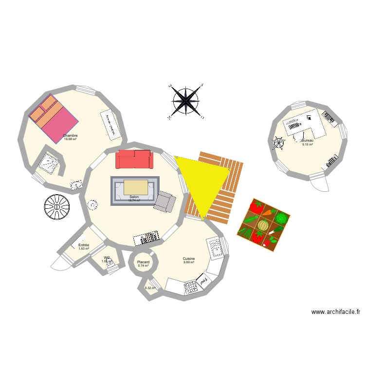 Kerterre. Plan de 0 pièce et 0 m2