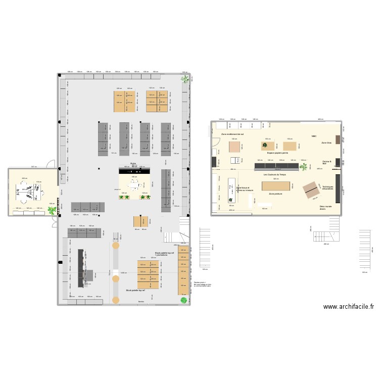 Proshop-Ladeuze-V2. Plan de 2 pièces et 574 m2
