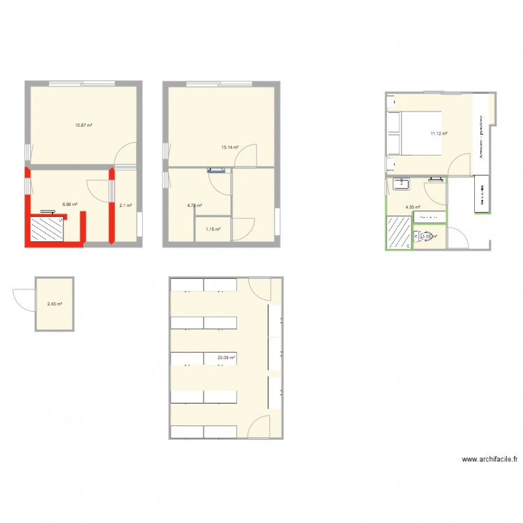 Suite parentale. Plan de 0 pièce et 0 m2