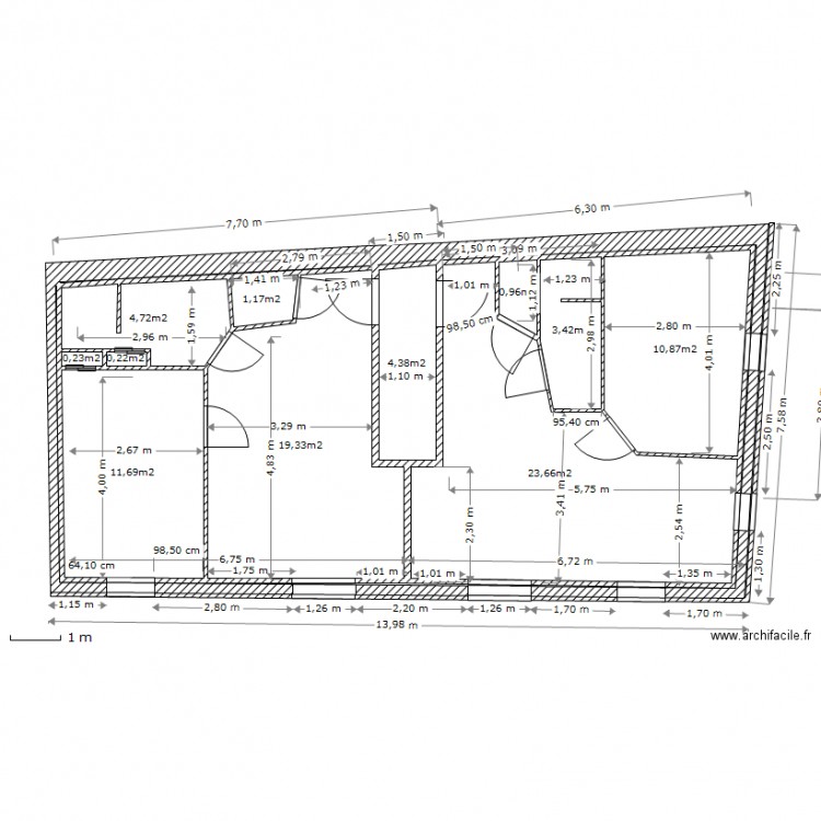 1 etage. Plan de 0 pièce et 0 m2