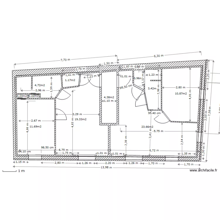 1 etage. Plan de 1 etage. Plan de