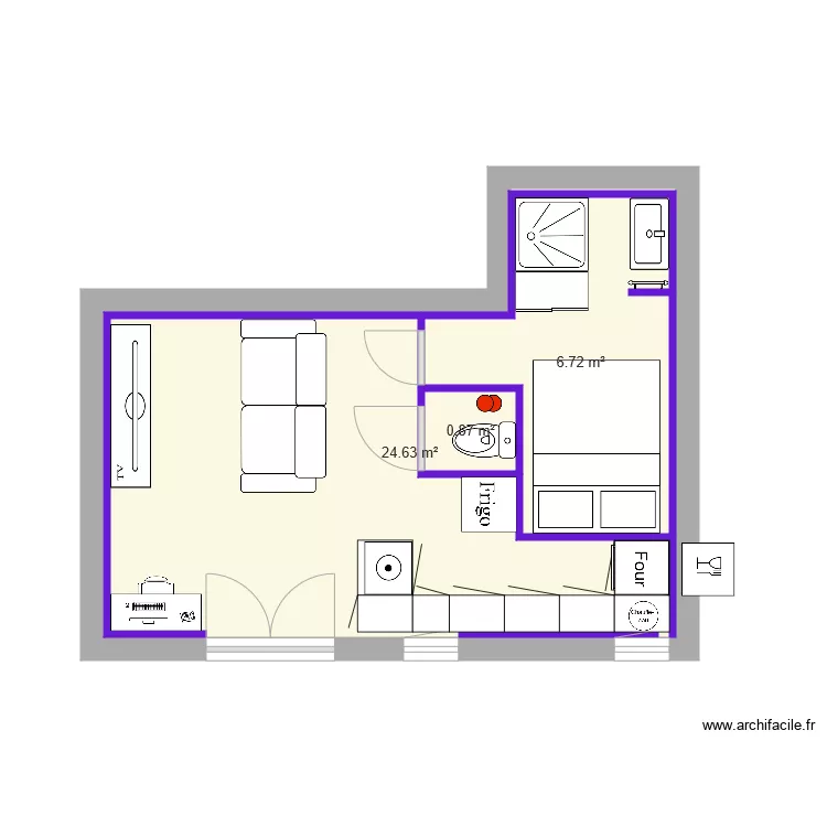 Studio id&eacute;e 2. Plan de 