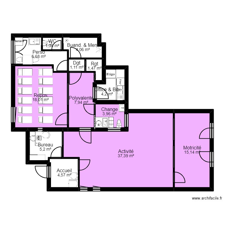 Salomon Suresnes 92150 Projet JORDAN VArL 171122 1835. Plan de 13 pièces et 111 m2