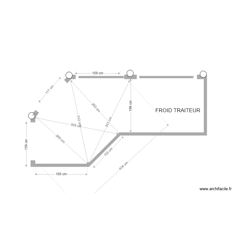 HALLE CAUTERET. Plan de 