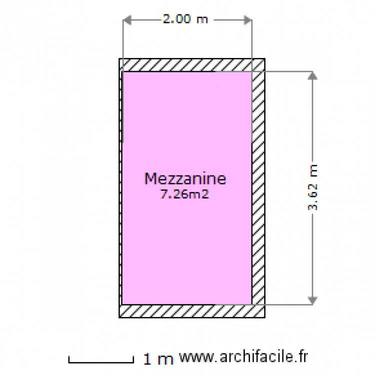 Chalet - mezzanine. Plan de 0 pièce et 0 m2