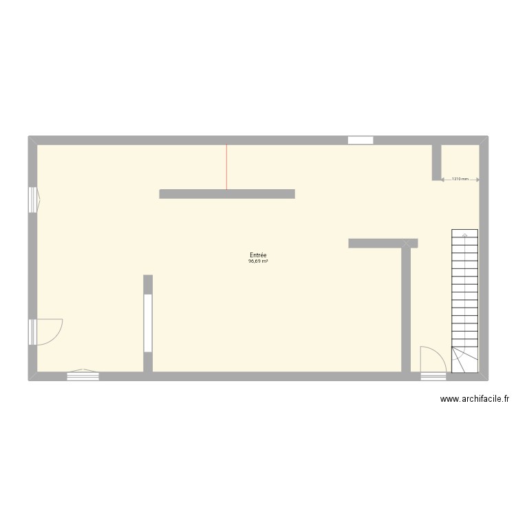 MAISON _V0. Plan de 1 pièce et 97 m2