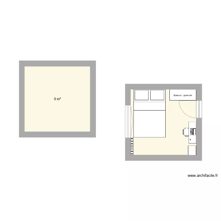 chambre l&eacute;a. Plan de 