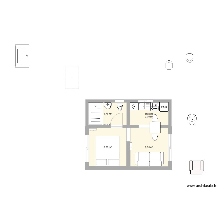 1234AZER. Plan de 0 pièce et 0 m2