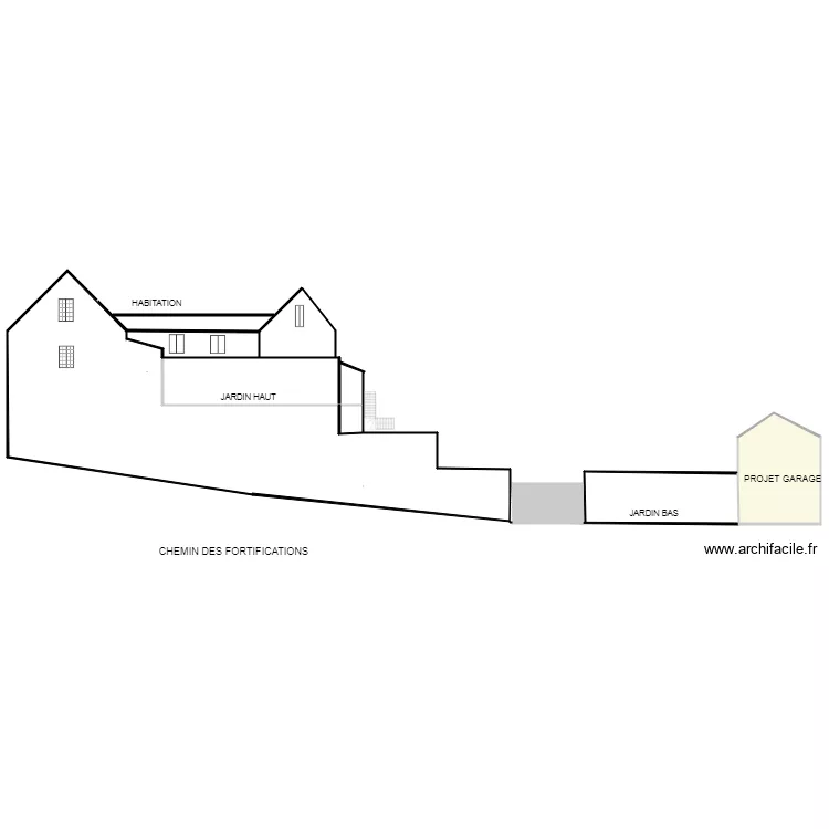 PLAN EN COUPE. Plan de 