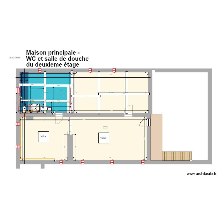 La plaine  Dortoir Grenier V4 avec salle de bain. Plan de 4 pièces et 189 m2