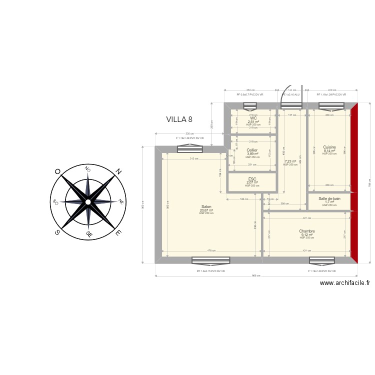 ML23010039 RESIDENCE L'ORANGERAIE VILLA 8. Plan de 15 pièces et 110 m2