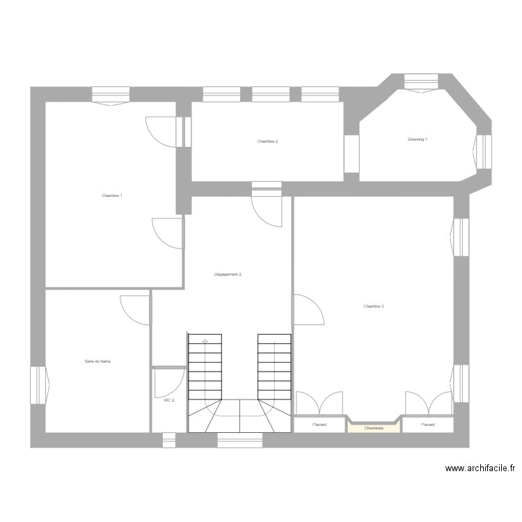 BEAUTHEAC Matterport niv. 1. Plan de 12 pièces et 89 m2