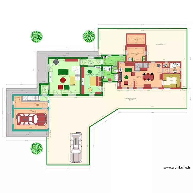 PLAN DE FI NI TIF AVEC SALON CH SDB EXTENSION 2. Plan de 