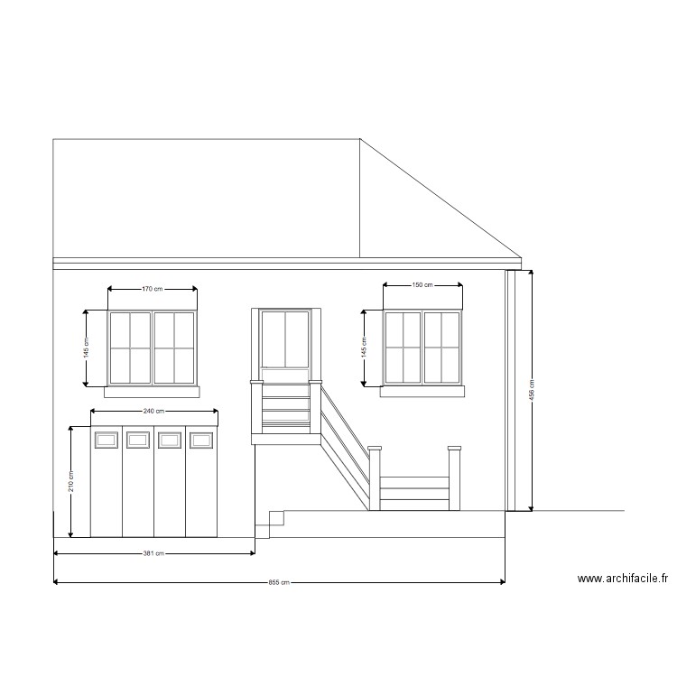 facade existante fernande. Plan de 0 pièce et 0 m2