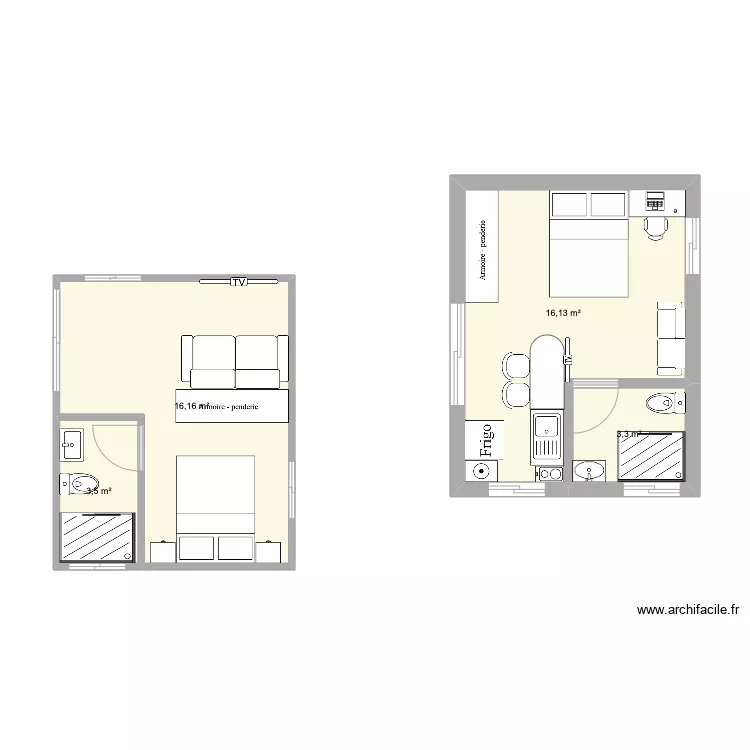Projet bungalow. Plan de 