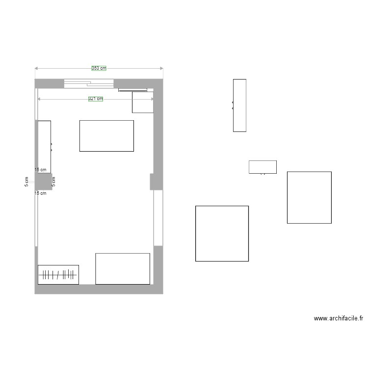 bureau. Plan de 0 pièce et 0 m2