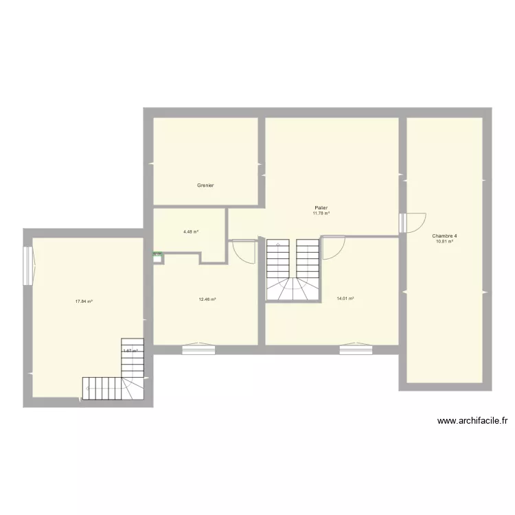 &eacute;tage corrig&eacute;. Plan de 