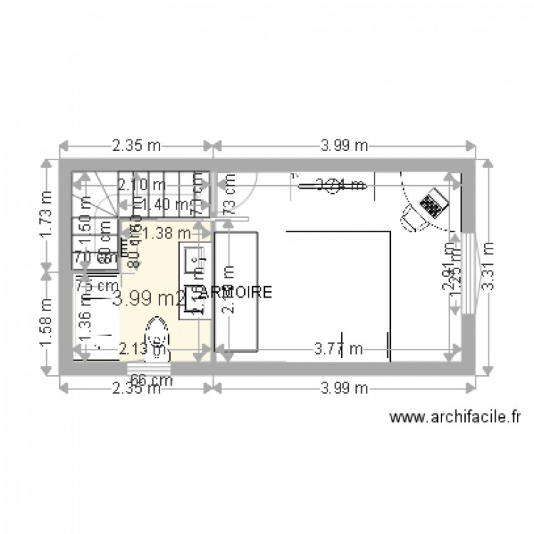 CHAMBRE SDB. Plan de 0 pièce et 0 m2