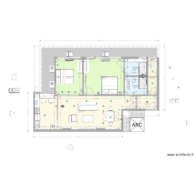 APPARTEMENT AU 2EME EN PROJET 2. Plan de 0 pièce et 0 m2