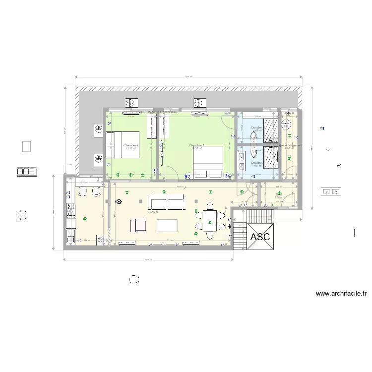 APPARTEMENT AU 2EME EN PROJET 2. Plan de 