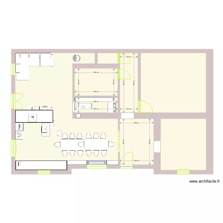CUISINE LONGA. Plan de 