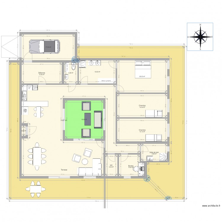 maison autonome croquis. Plan de 0 pièce et 0 m2