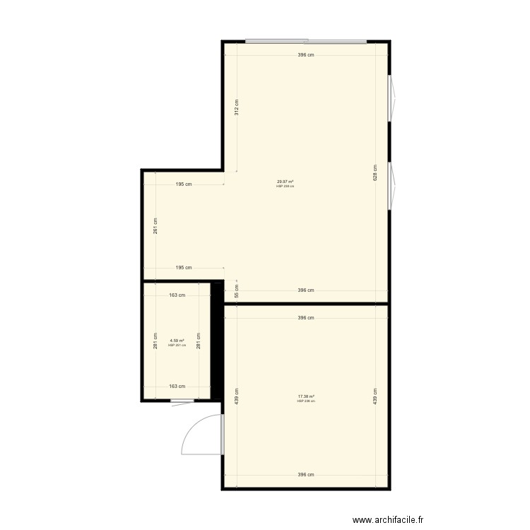 AGAY RDC PLAN ORIGINAL . Plan de 4 pièces et 52 m2