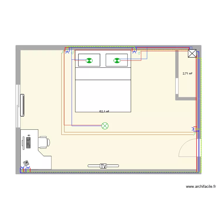 chambre. Plan de 