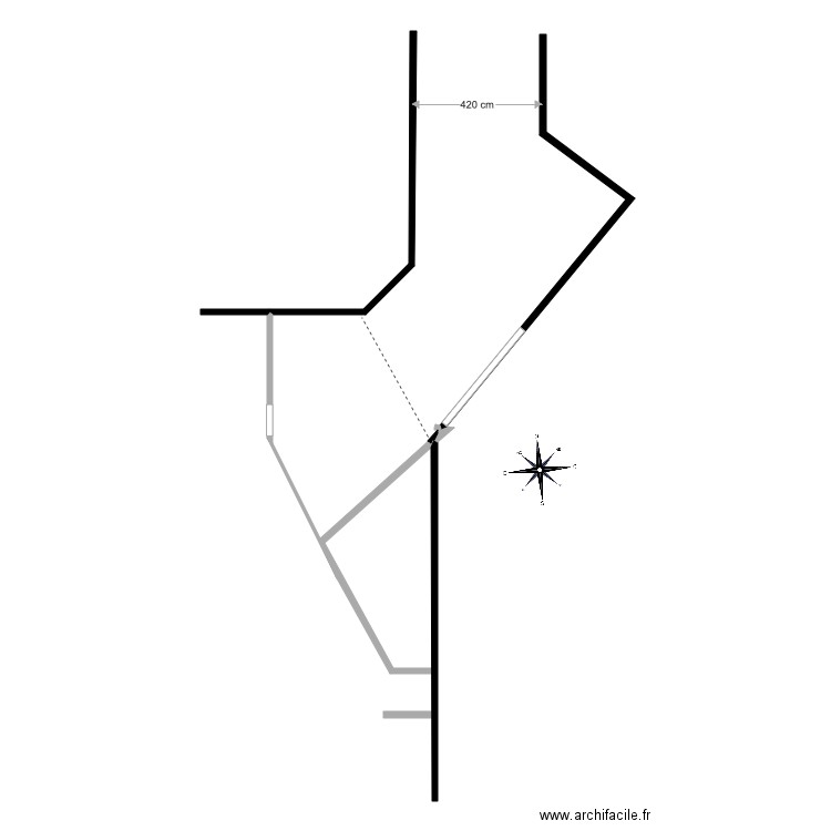 Sereines entrée 0 ter. Plan de 0 pièce et 0 m2