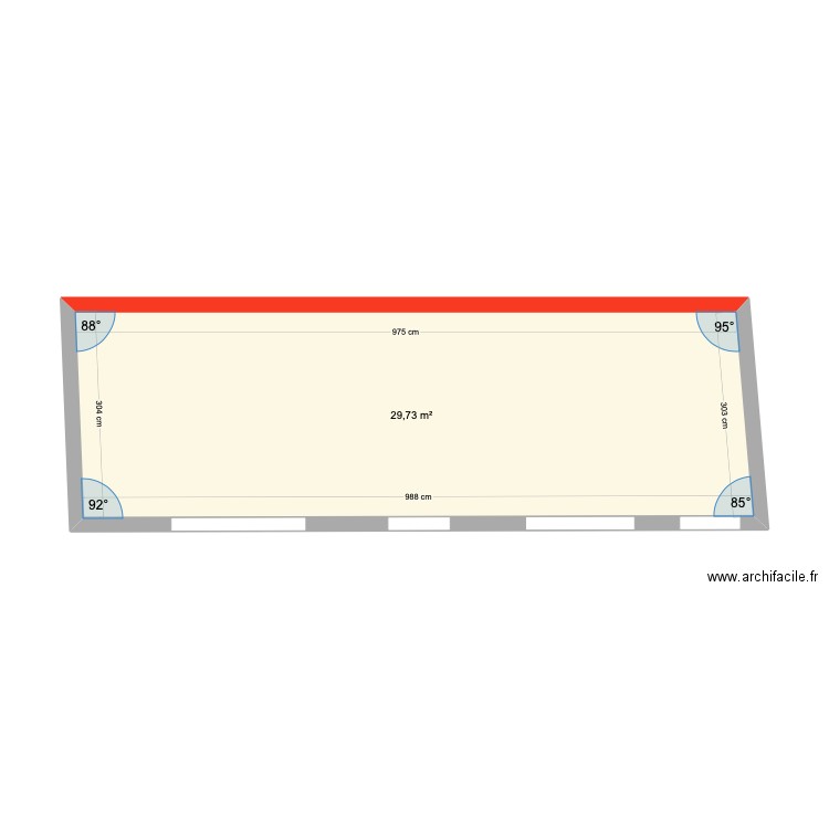 Base. Plan de 1 pièce et 30 m2