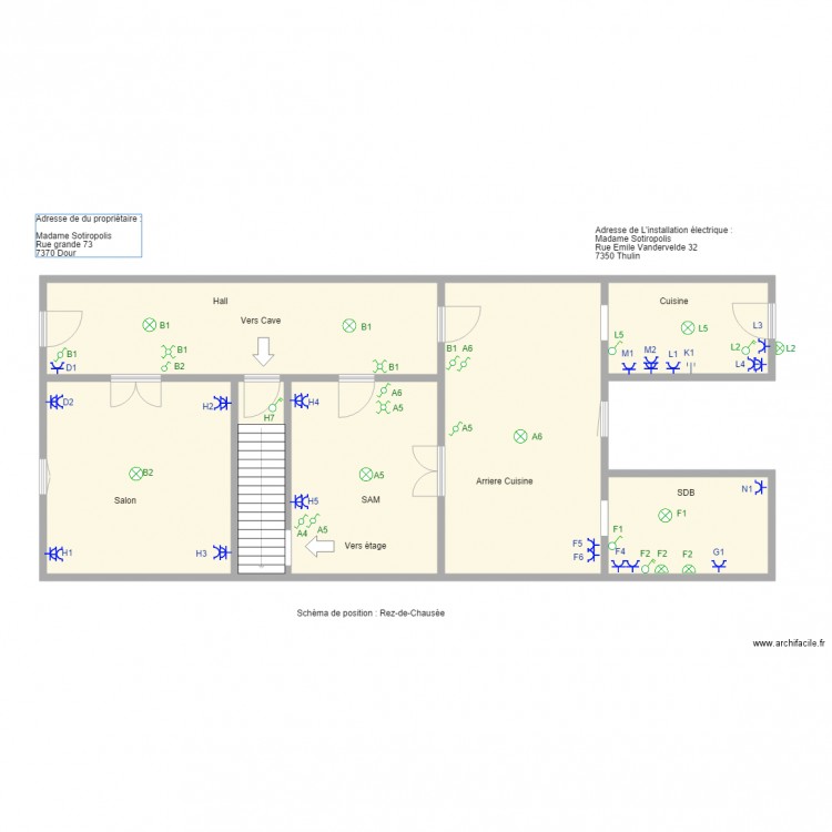 vande rez. Plan de 0 pièce et 0 m2