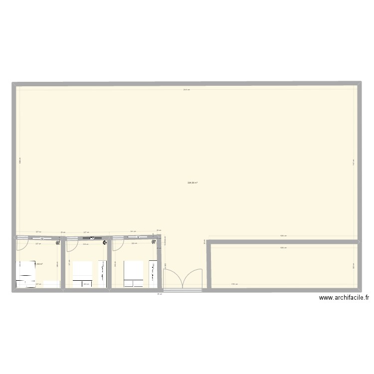 Till - plan de refuge. Plan de 2 pièces et 346 m2