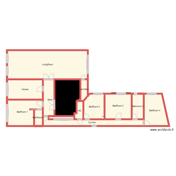 Appart Version Nue revue. Plan de 13 pièces et 158 m2