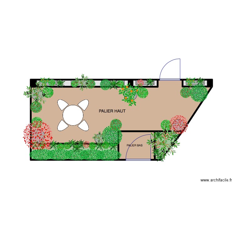 Sainjon derrière. Plan de 6 pièces et 23 m2