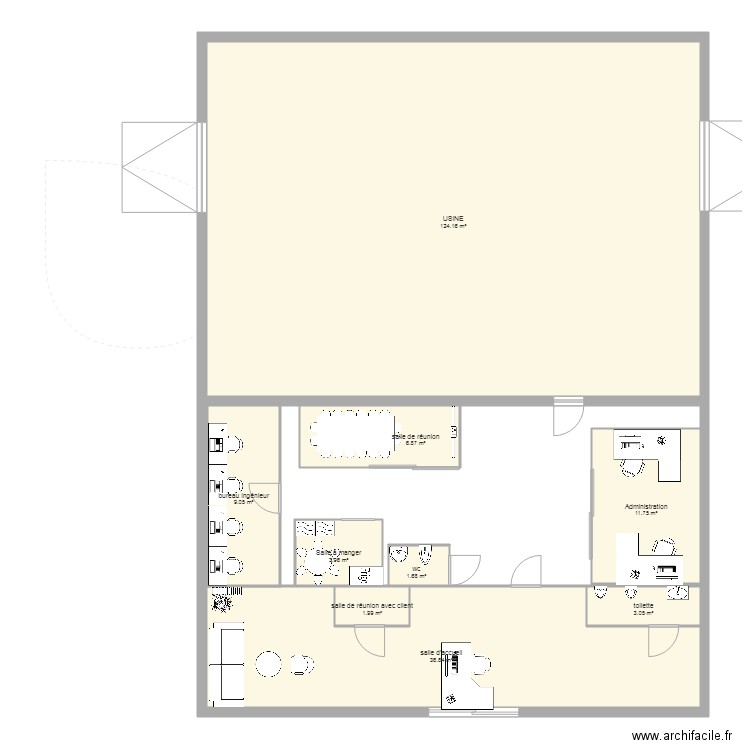 usine. Plan de 0 pièce et 0 m2