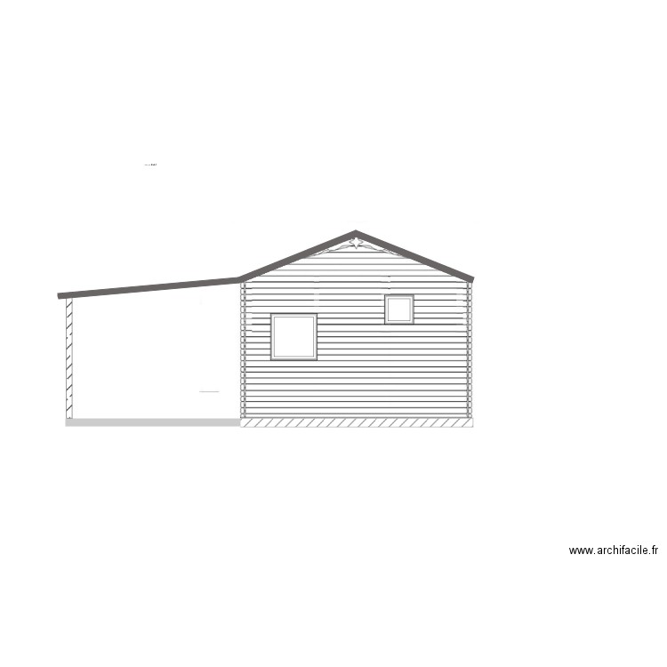 FACADE DROITE. Plan de 0 pièce et 0 m2