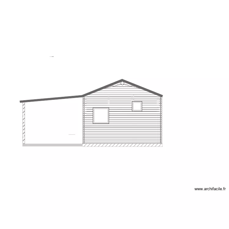 FACADE DROITE. Plan de 