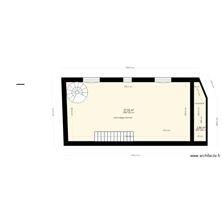 pavillon 2eme étage 29. Plan de 0 pièce et 0 m2