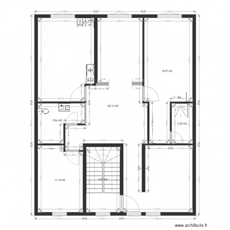 1er etage 5 eme essai. Plan de 0 pièce et 0 m2