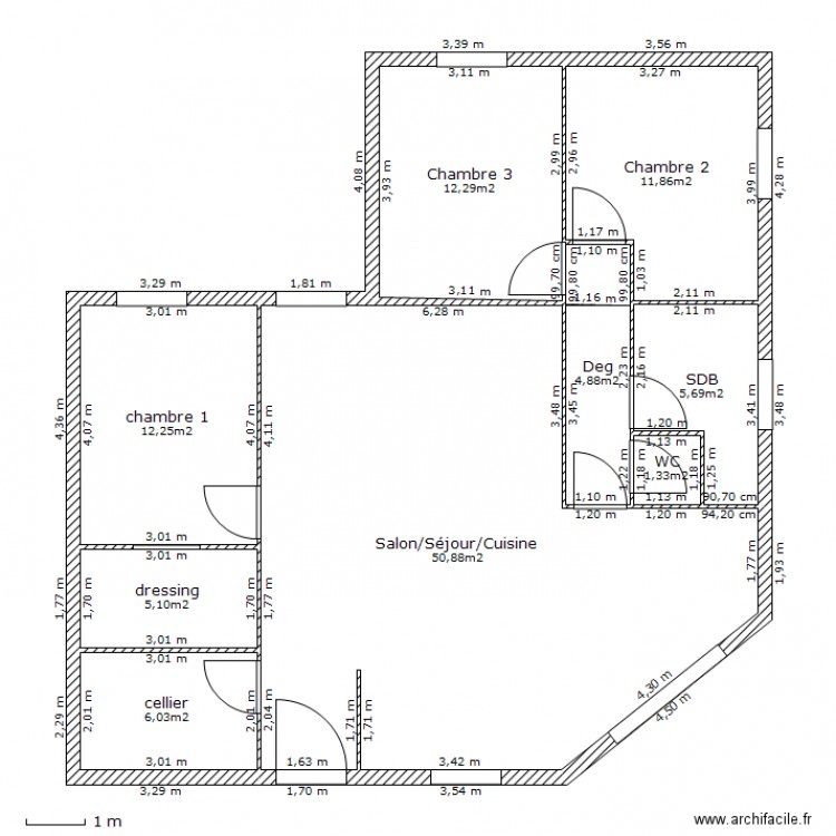 chu2. Plan de 0 pièce et 0 m2