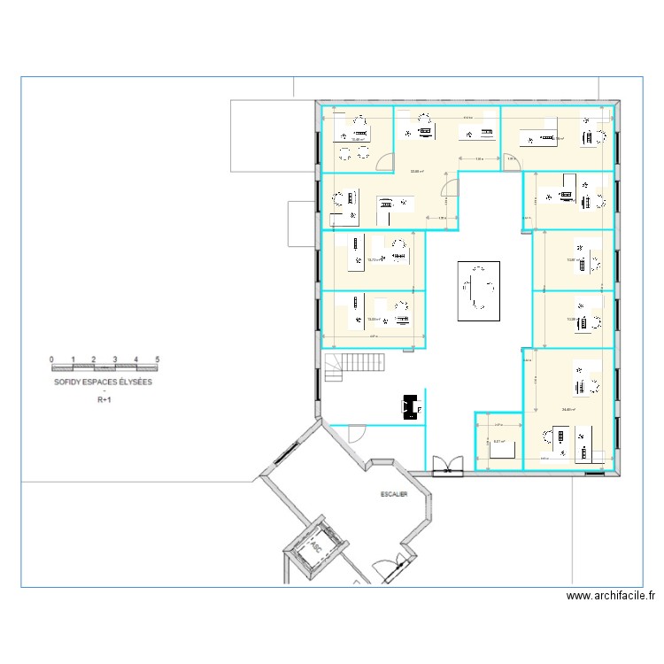 1ER ETAGE 307 VERSION 1. Plan de 0 pièce et 0 m2