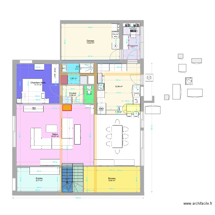 20230114. Plan de 20 pièces et 214 m2