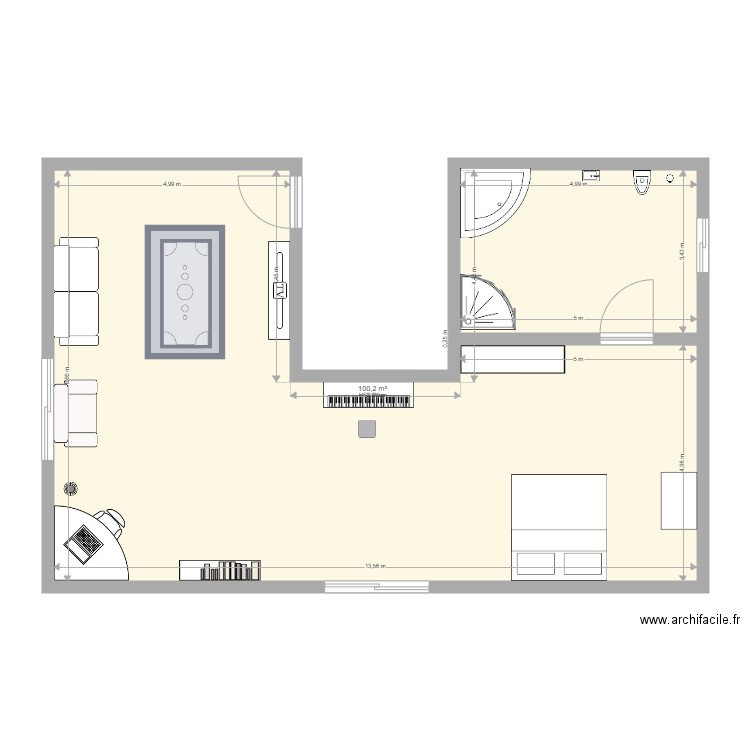 Habitación 1 . Plan de 0 pièce et 0 m2
