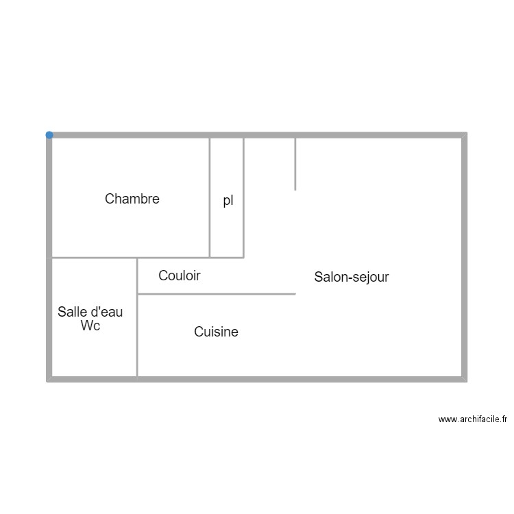 QUIMPER GENTRIC. Plan de 2 pièces et 40 m2