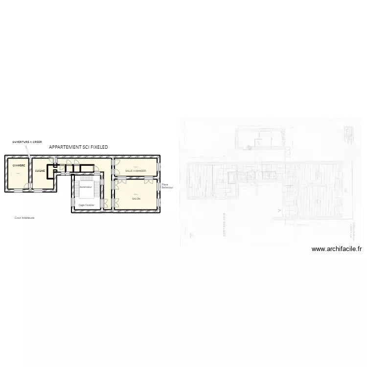 33 PLACE BELLECOUR Ouverture à créer. Plan de 33 PLACE BELLECOUR Ouverture à créer. Plan de