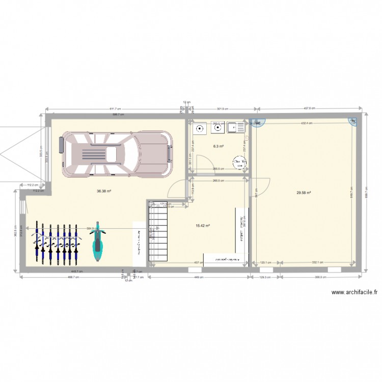 essai réduit. Plan de 0 pièce et 0 m2