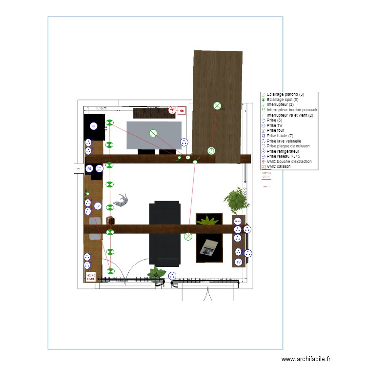 MARIE CUISINE SALON. Plan de 0 pièce et 0 m2