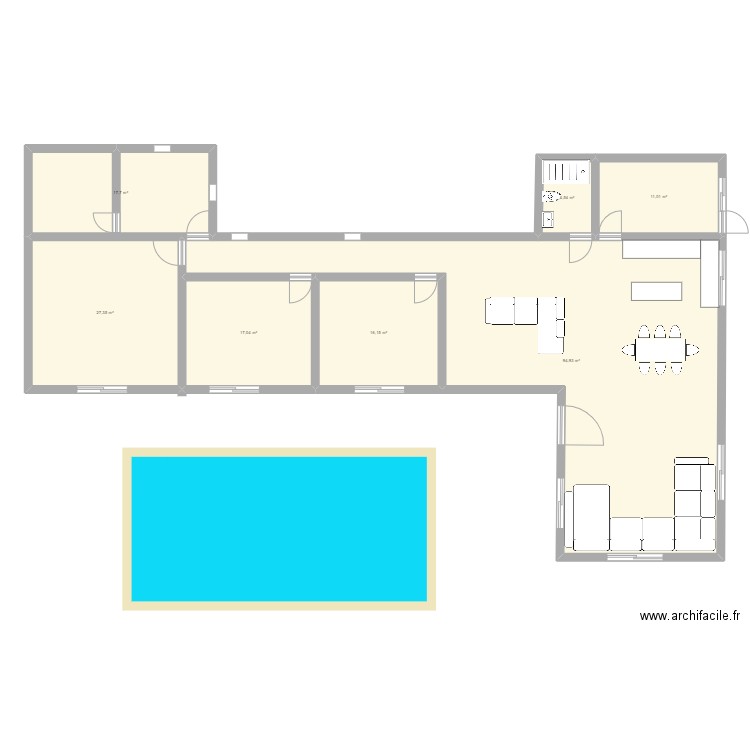 BZK1. Plan de 7 pièces et 189 m2