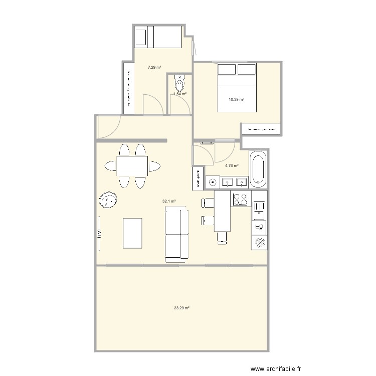 Californie minim modif 2. Plan de 0 pièce et 0 m2