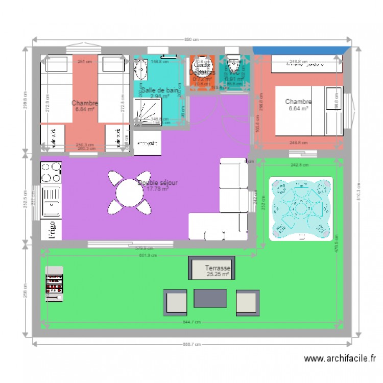 Chalet GreenCottages 40m2 2 Chambres. Plan de 0 pièce et 0 m2